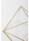 conjunto de decoração prisma dourado
