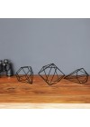 conjunto de decoração prisma preto