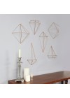 conjunto de decoração prisma cobre