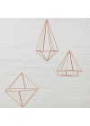 conjunto de decoração prisma cobre