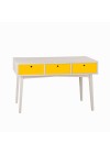 aparador vintage amarelo e branco