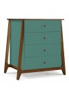 Cômoda Floripa 4 Gavetas - Verde Petróleo M521
