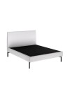 Cama Estofada Thea com Cabeceira em Bouclé Bege