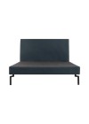 Cama Estofada Thea com Cabeceira em Linho Azul Marinho