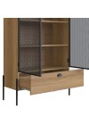 Cristaleira Brick com 2 Portas e 1 Gaveta