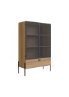 Cristaleira Brick com 2 Portas e 1 Gaveta