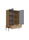Cristaleira Brick com 2 Portas e 1 Gaveta