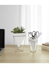 Dupla de Vasos de Mesa Trigg Branco e Níquel