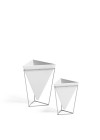Dupla de Vasos de Mesa Trigg Branco e Níquel