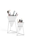 Dupla de Vasos de Mesa Trigg Branco e Níquel