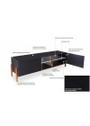 Rack Ibirapuera Preto Com Nicho - Preto