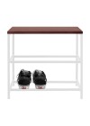 Sapateira Industrial Lazo - Base Branco + Tampo Castanho