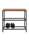 Sapateira Industrial Lazo - Base Preto + Tampo Mel