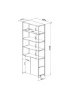 Estante de Madeira Multiuso 2 Portas Cube
