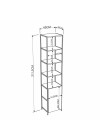 Estante de madeira Multiuso 1 Porta Cube