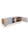 Rack Itaim Cinza Com Nicho