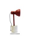 luminária de mesa decorativa vermelho bordô base de concreto