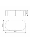Mesa de Centro Oval Para Sala Merano