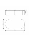 Mesa de Centro Oval Para Sala Merano