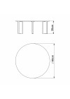 Mesa de Centro Redonda Para Sala Merano Baixa