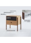 mesa de cabeceira 2 gavetas pine dual com preto pes imbuia info