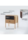 mesa de cabeceira 2 gavetas pine dual com preto pes tauari info