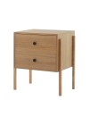 mesa de cabeceira 2 gavetas pine dual pes tauari lado