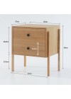 mesa de cabeceira 2 gavetas pine dual pes tauari medidas
