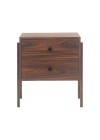mesa de cabeceira 2 gavetas pine pau ferro pes imbuia frente