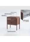 mesa de cabeceira 2 gavetas pine pau ferro pes imbuia info