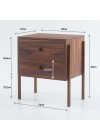 mesa de cabeceira 2 gavetas pine pau ferro pes imbuia medidas