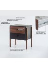 mesa de cabeceira 2 gavetas pine preto com pau ferro pes imbuia info