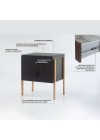 mesa de cabeceira 2 gavetas pine preto pes tauari info