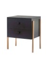 mesa de cabeceira 2 gavetas pine preto pes tauari lado