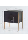 mesa de cabeceira 2 gavetas pine preto pes tauari medidas