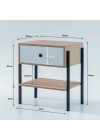 mesa de cabeceira pine carvalho com gaveta branco pes imbuia info