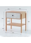 mesa de cabeceira pine carvalho com gaveta branco pes tauari medidas