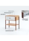 mesa de cabeceira pine dual com gaveta branco pes imbuia info