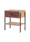 mesa de cabeceira pine dual com gaveta pau ferro pes imbuia lado