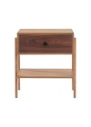 mesa de cabeceira pine dual com gaveta pau ferro pes tauari frente