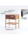 mesa de cabeceira pine dual com gaveta pau ferro pes tauari info