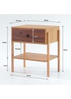 mesa de cabeceira pine dual com gaveta pau ferro pes tauari medidas
