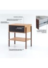 mesa de cabeceira pine dual com gaveta preto pes imbuia info