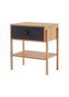 mesa de cabeceira pine dual com gaveta preto pes tauari lado