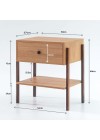 mesa de cabeceira pine dual pes imbuia medidas