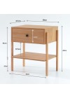 mesa de cabeceira pine dual pes tauari medidas