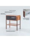 mesa de cabeceira pine freijo com gaveta preto pes imbuia info