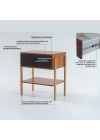 mesa de cabeceira pine freijo com gaveta preto pes tauari info