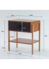 mesa de cabeceira pine freijo com gaveta preto pes tauari medidas