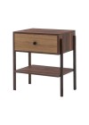 mesa de cabeceira pine pau ferro com gaveta dual pes imbuia lado
